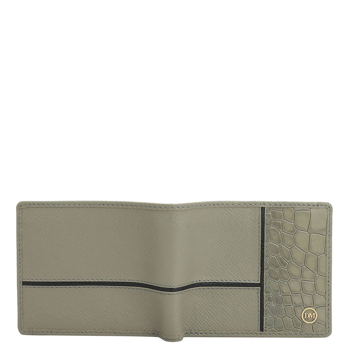 Stone Grey Bifold Leather Mens Wallet