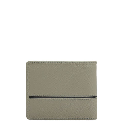 Stone Grey Bifold Leather Mens Wallet