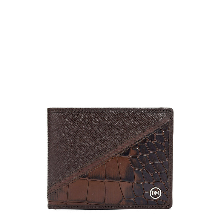 Walnut Bifold Leather Mens Wallet