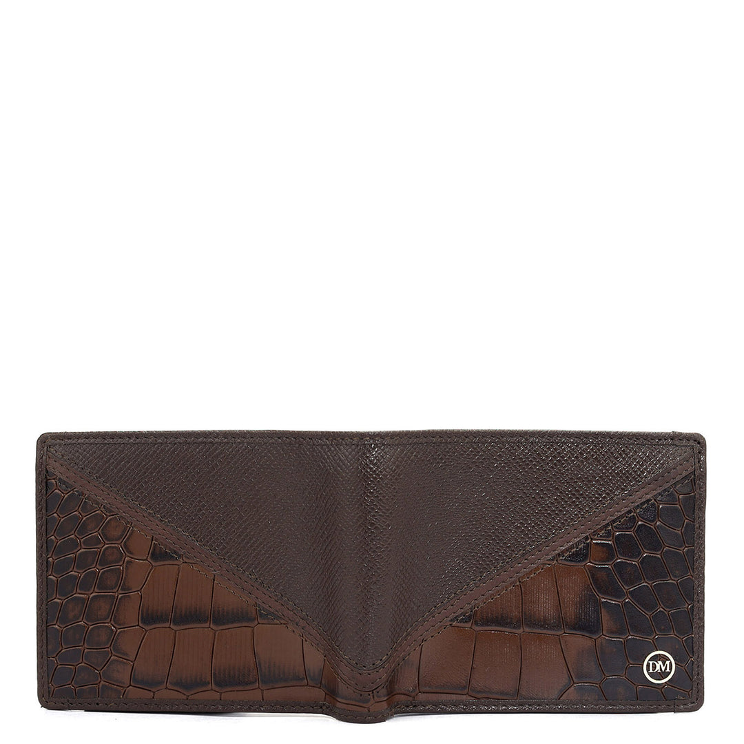 Walnut Bifold Leather Mens Wallet
