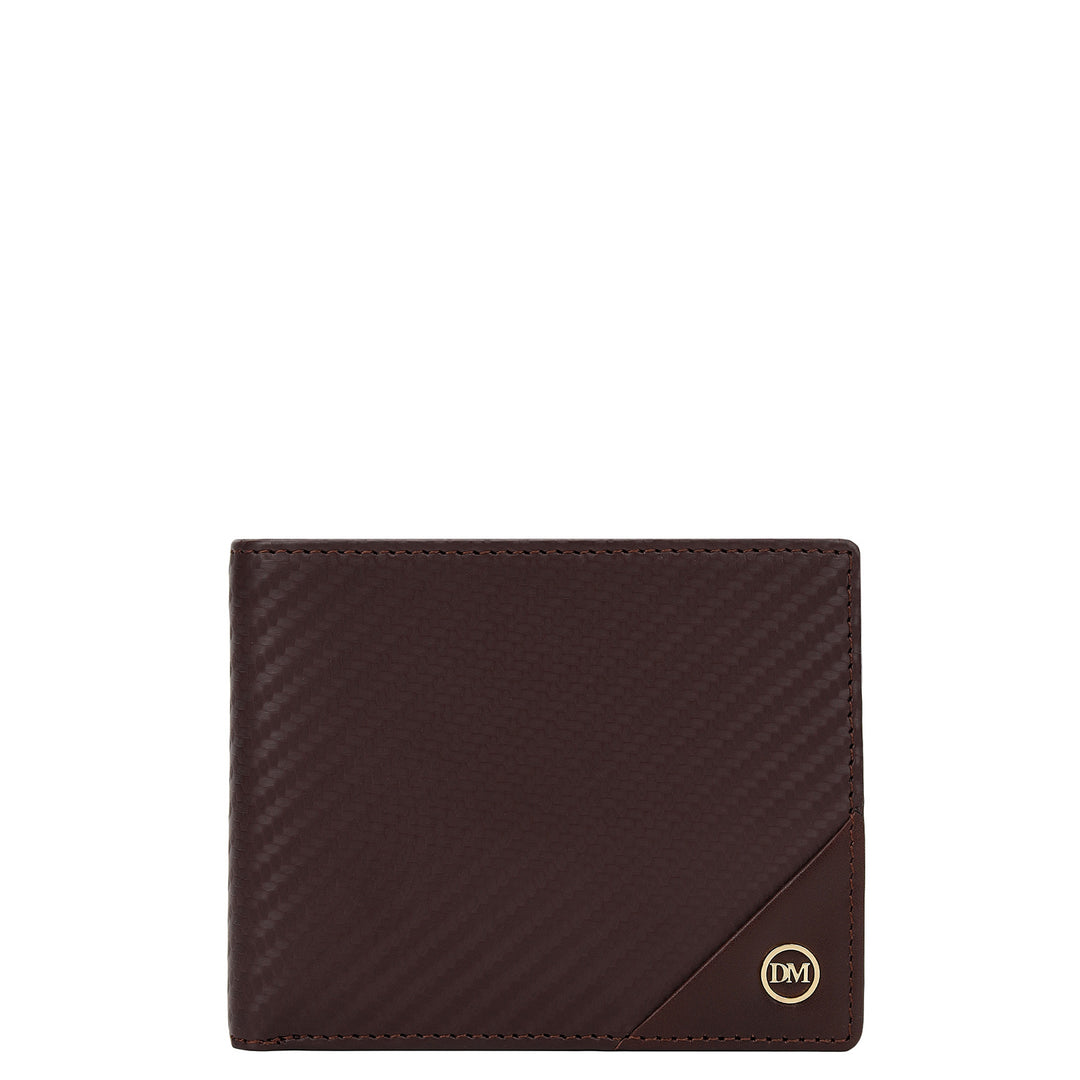 Carbon Bifold Men's Wallet - Burgundy