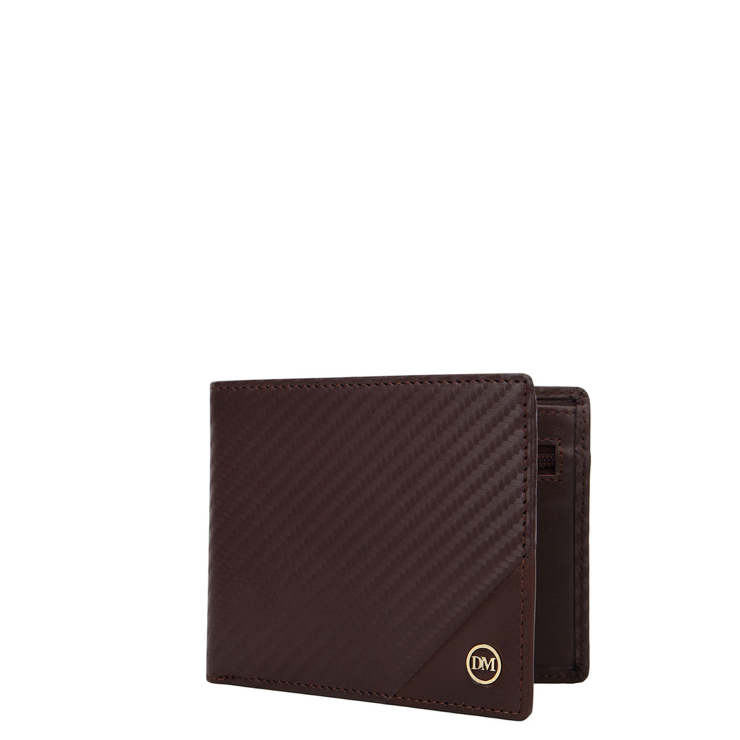 Carbon Bifold Men's Wallet - Burgundy