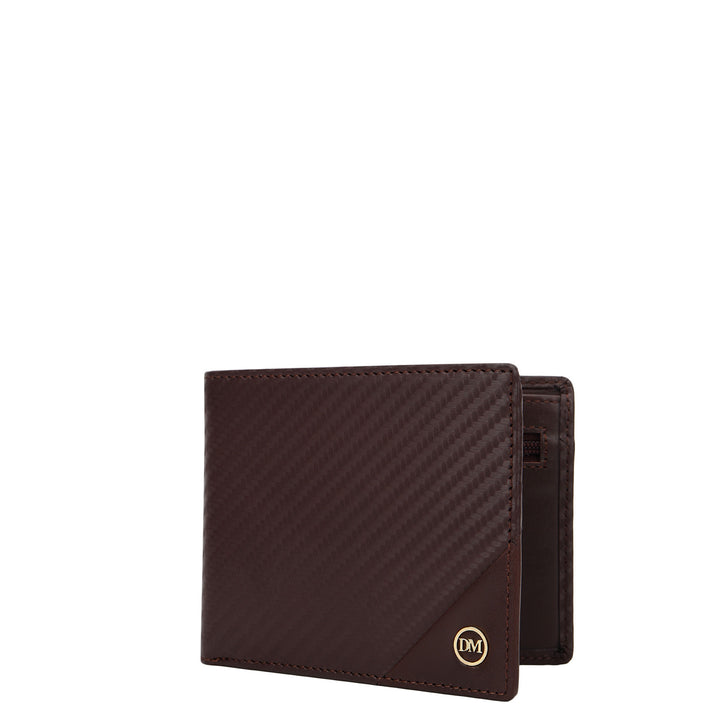 Carbon Bifold Men's Wallet - Burgundy