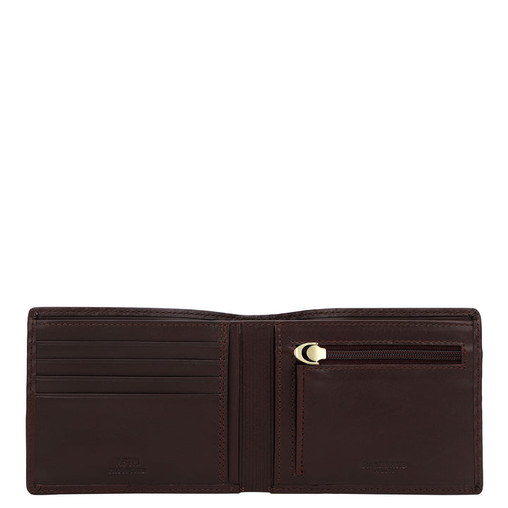 Carbon Bifold Men's Wallet - Burgundy