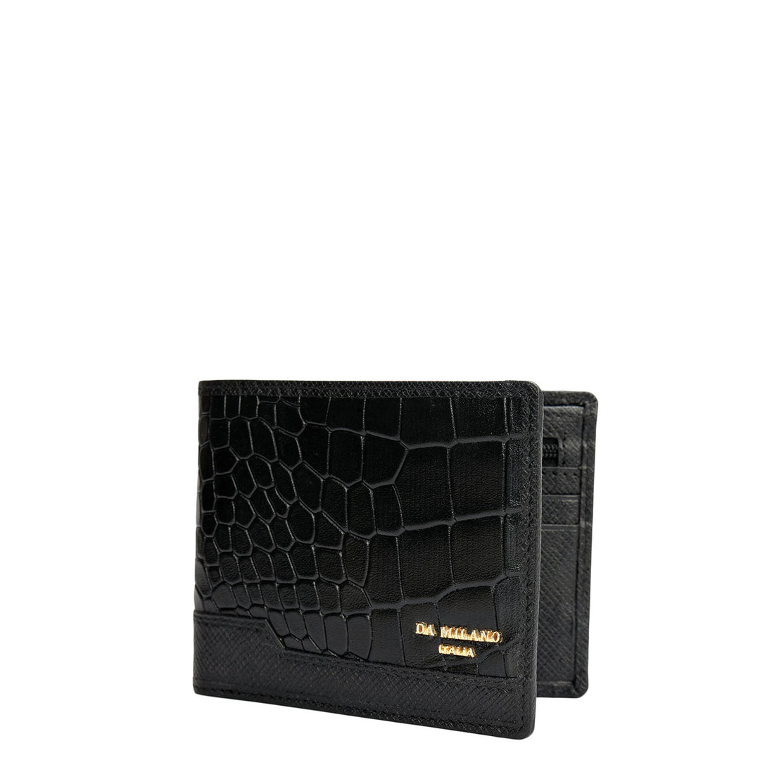 Black Bifold Leather Mens Wallet