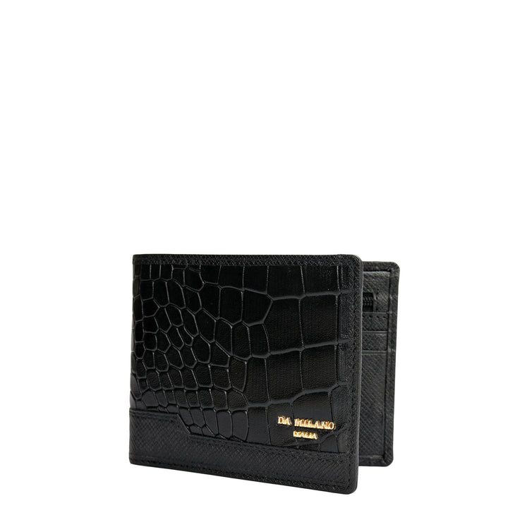 Black Bifold Leather Mens Wallet