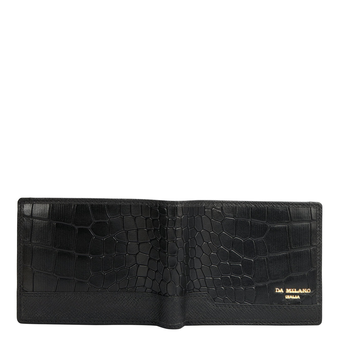 Black Bifold Leather Mens Wallet
