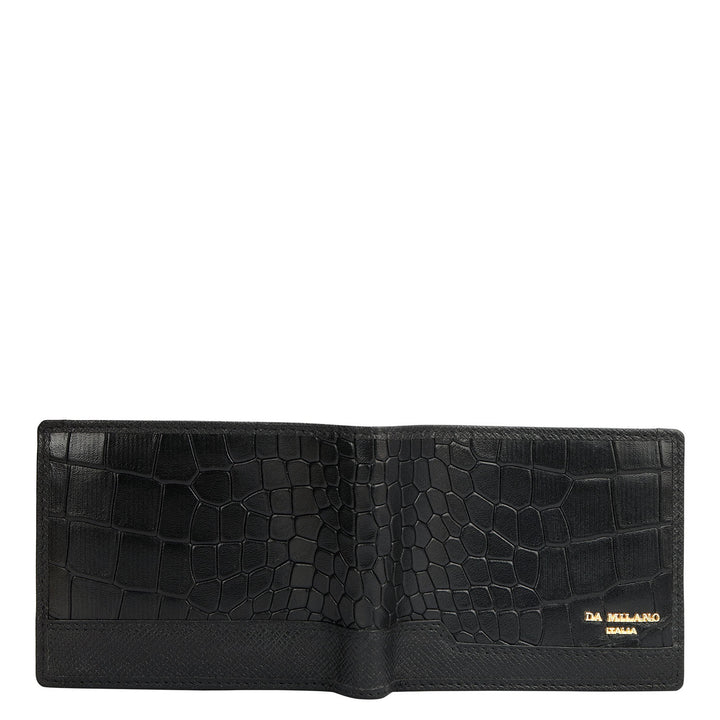 Black Bifold Leather Mens Wallet
