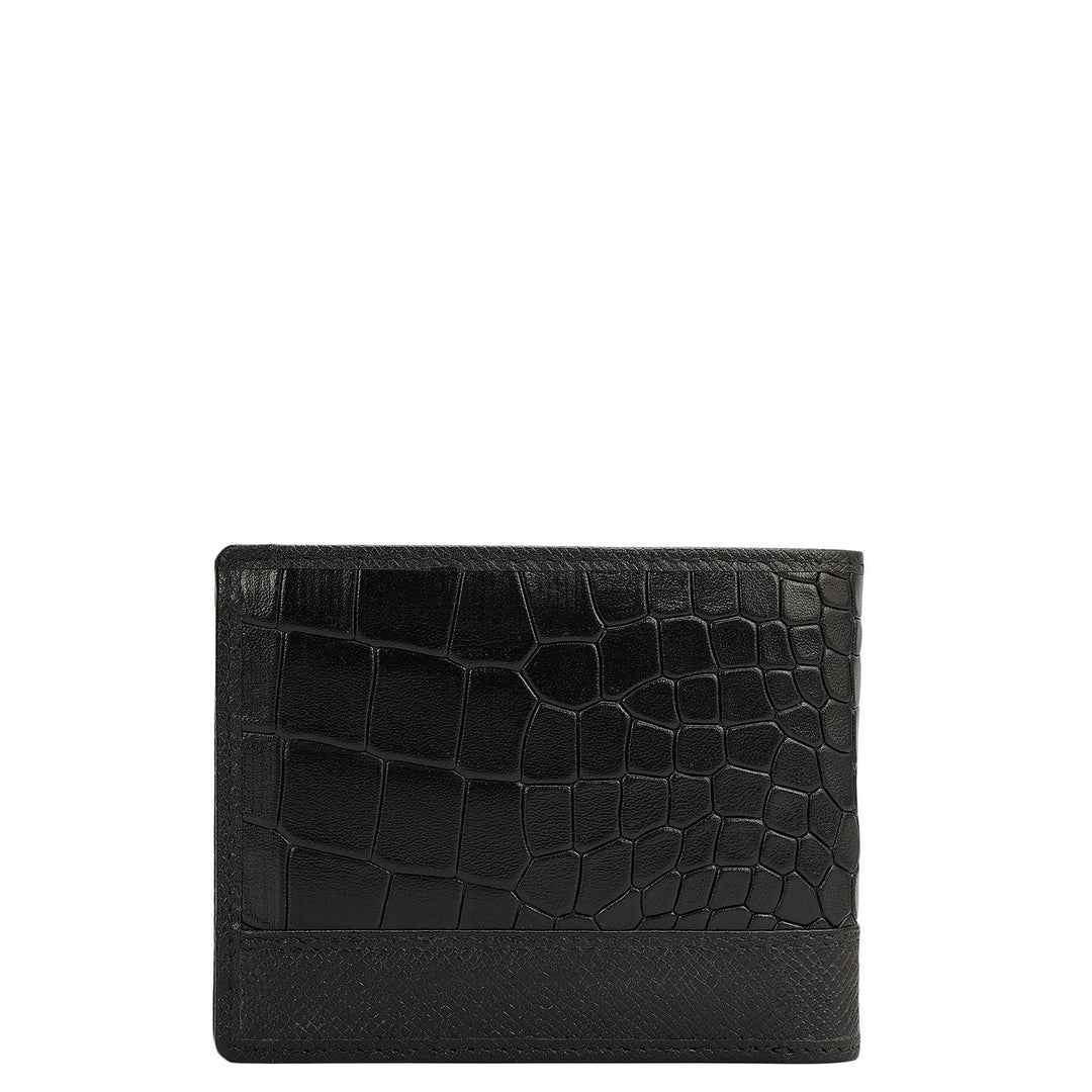 Black Bifold Leather Mens Wallet