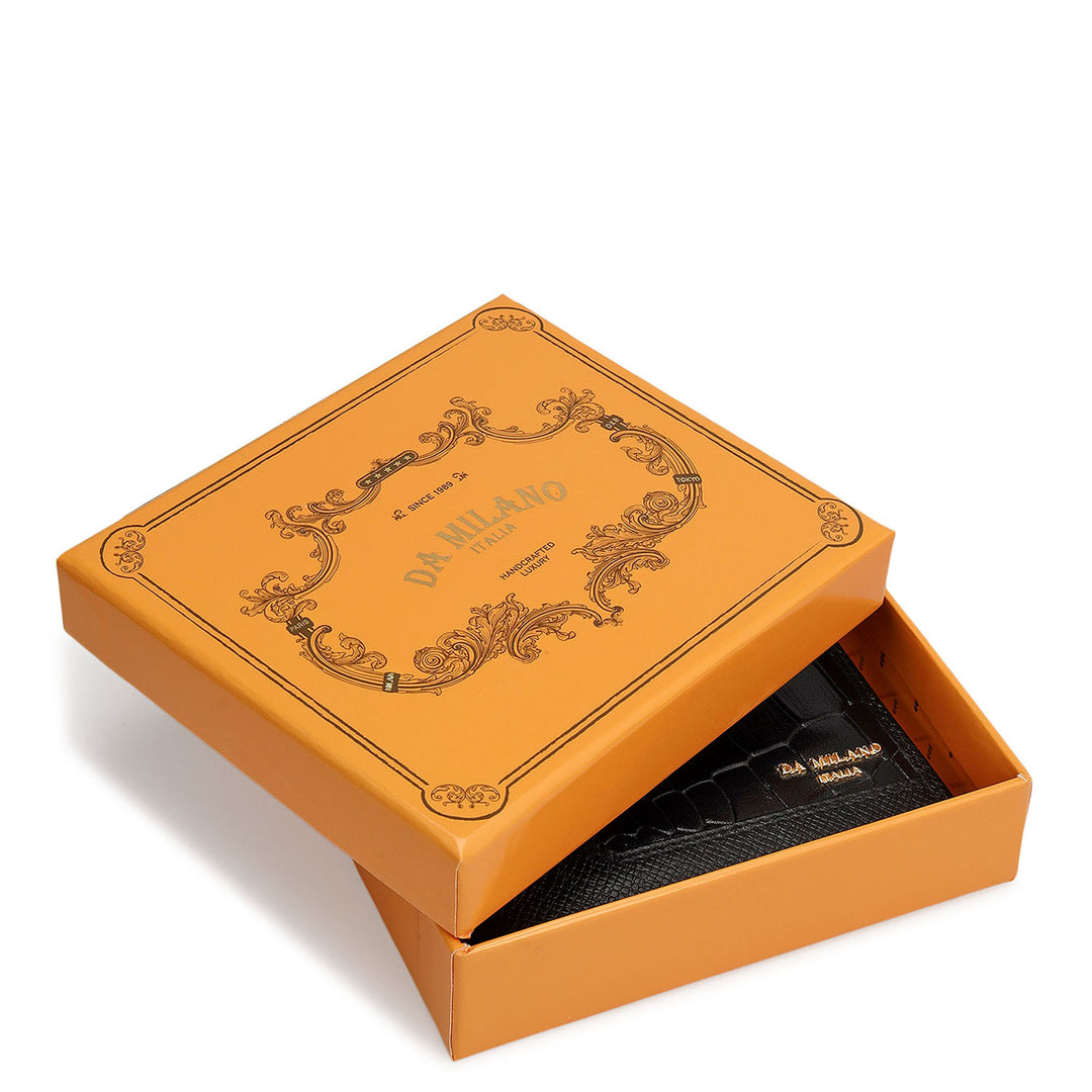 Black Bifold Leather Mens Wallet