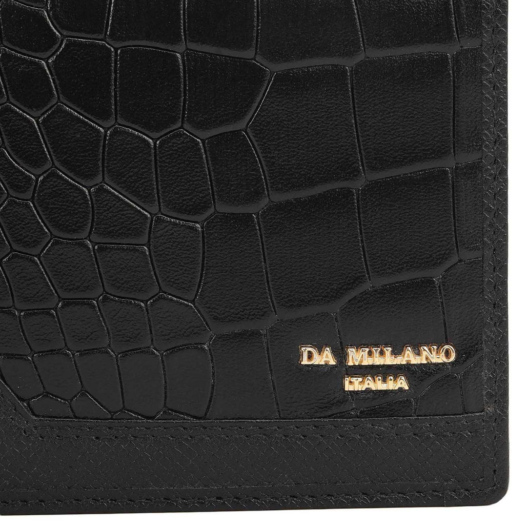 Black Bifold Leather Mens Wallet