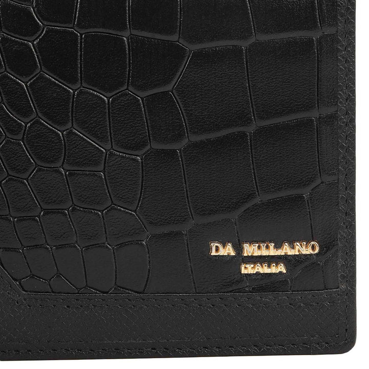 Black Bifold Leather Mens Wallet