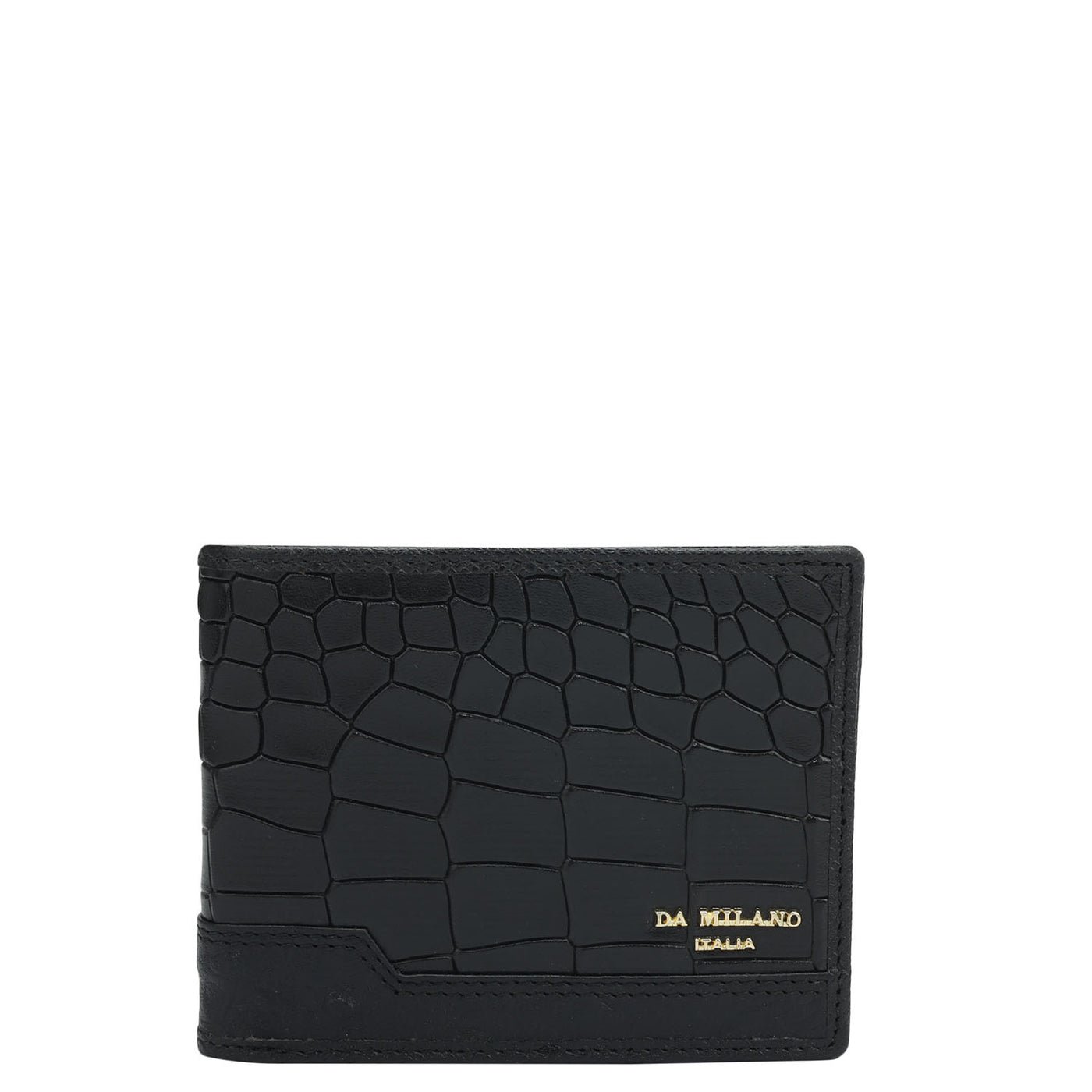 Black Bifold Leather Mens Wallet