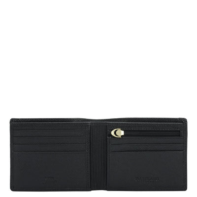Black Bifold Leather Mens Wallet