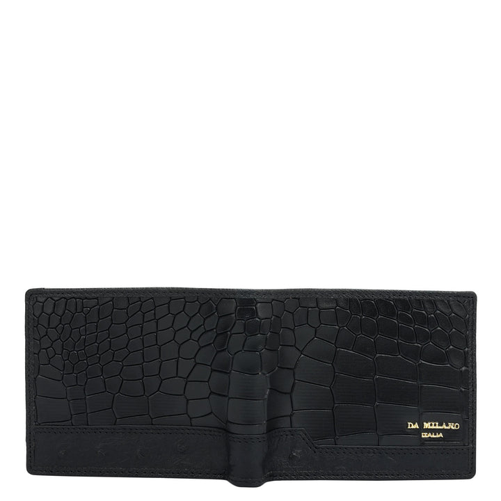Black Bifold Leather Mens Wallet