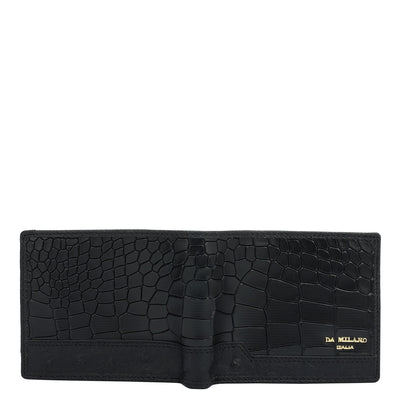 Black Bifold Leather Mens Wallet