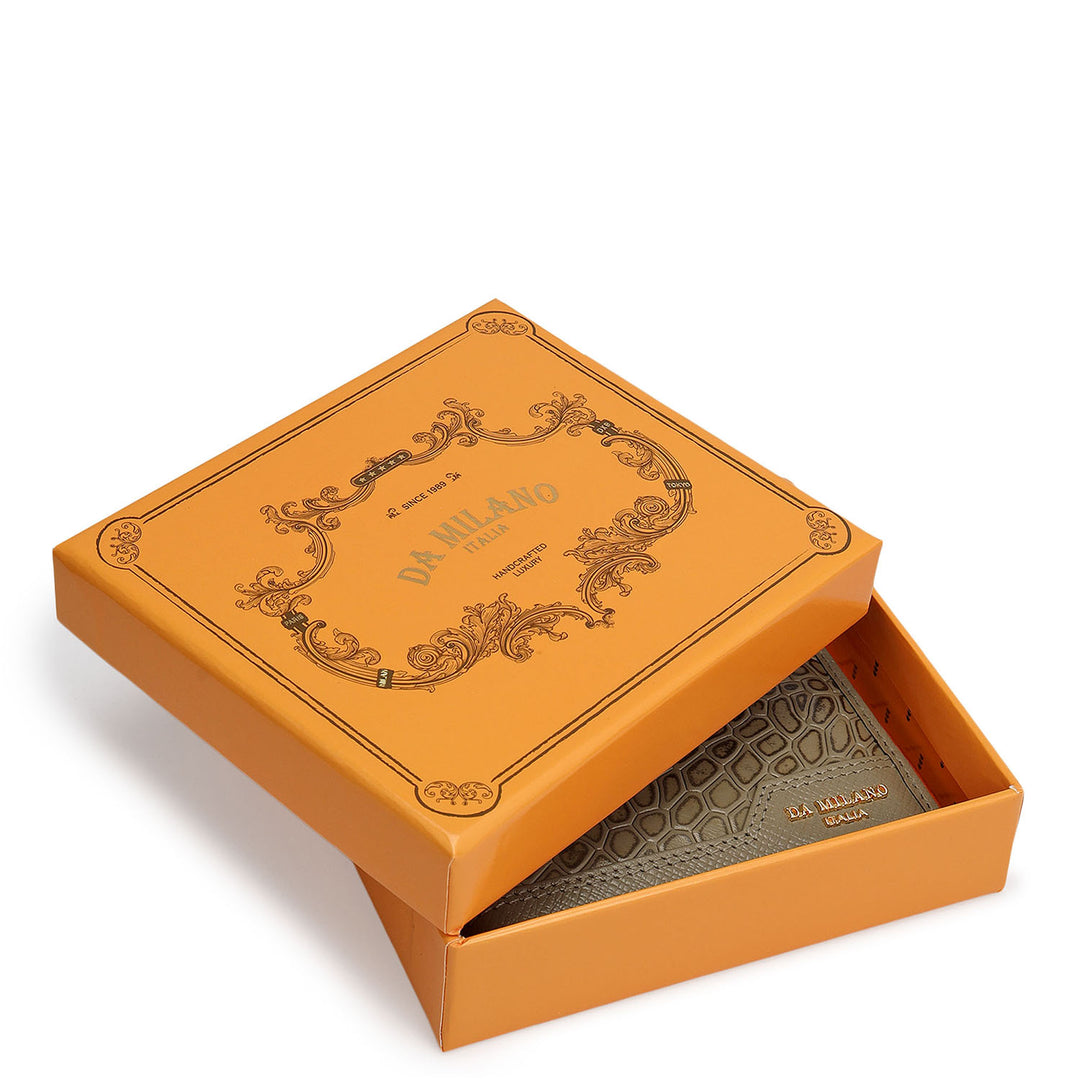 Stone Grey Bifold Leather Mens Wallet