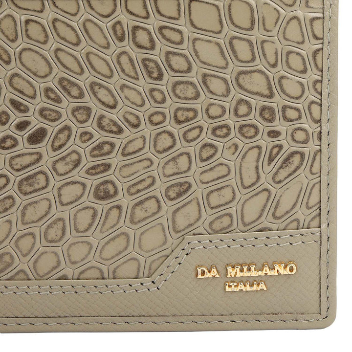 Stone Grey Bifold Leather Mens Wallet