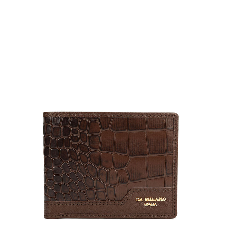 Walnut Bifold Leather Mens Wallet