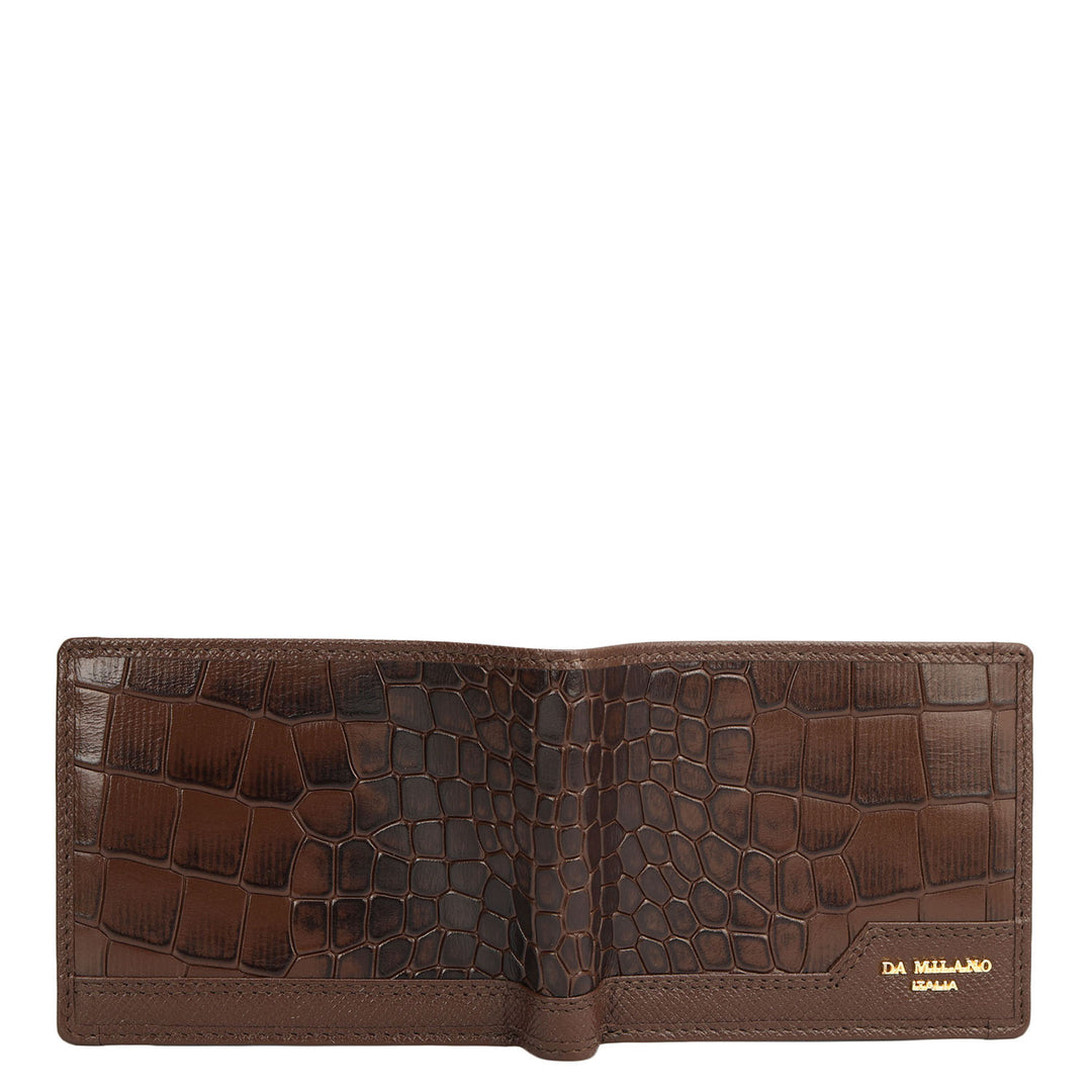 Walnut Bifold Leather Mens Wallet