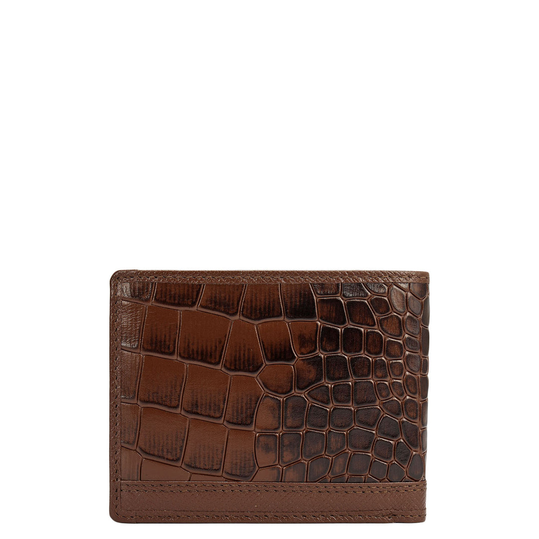 Walnut Bifold Leather Mens Wallet