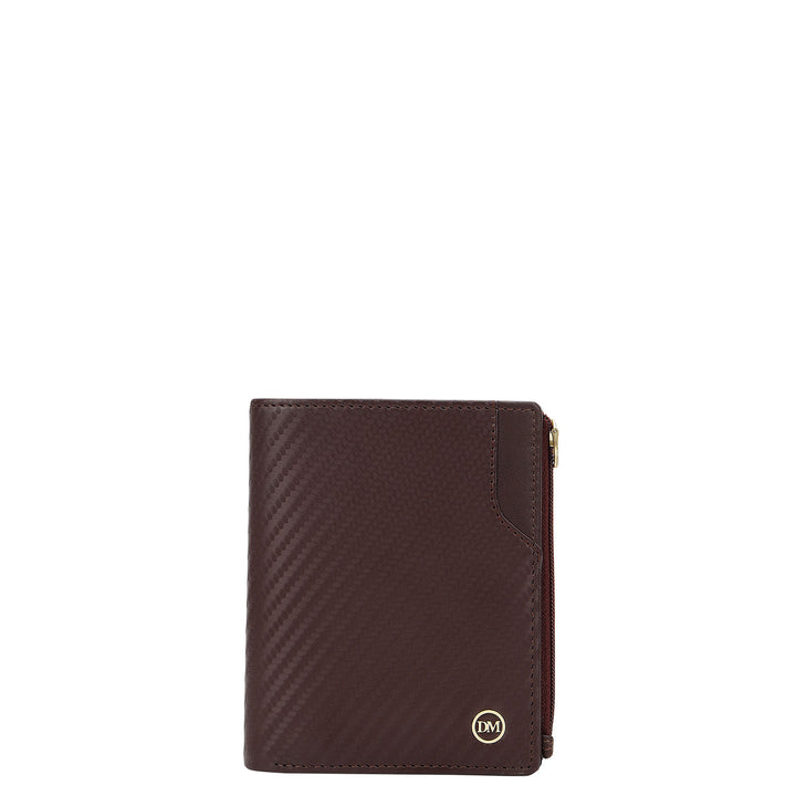 Carbon Bifold Men's Wallet - Burgundy