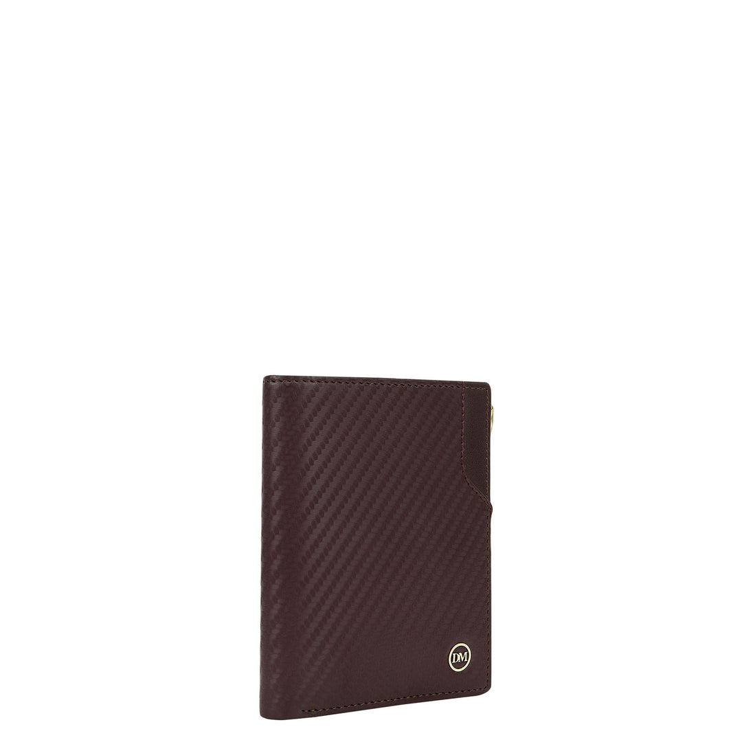 Carbon Bifold Men's Wallet - Burgundy