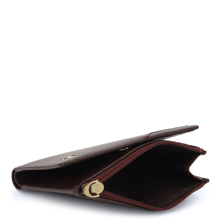 Carbon Bifold Men's Wallet - Burgundy