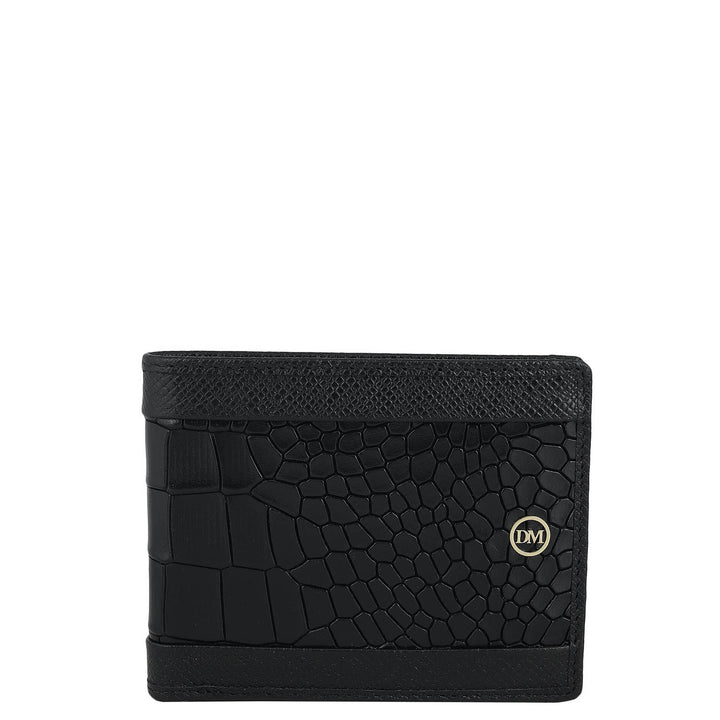 Black Bifold Leather Mens Wallet