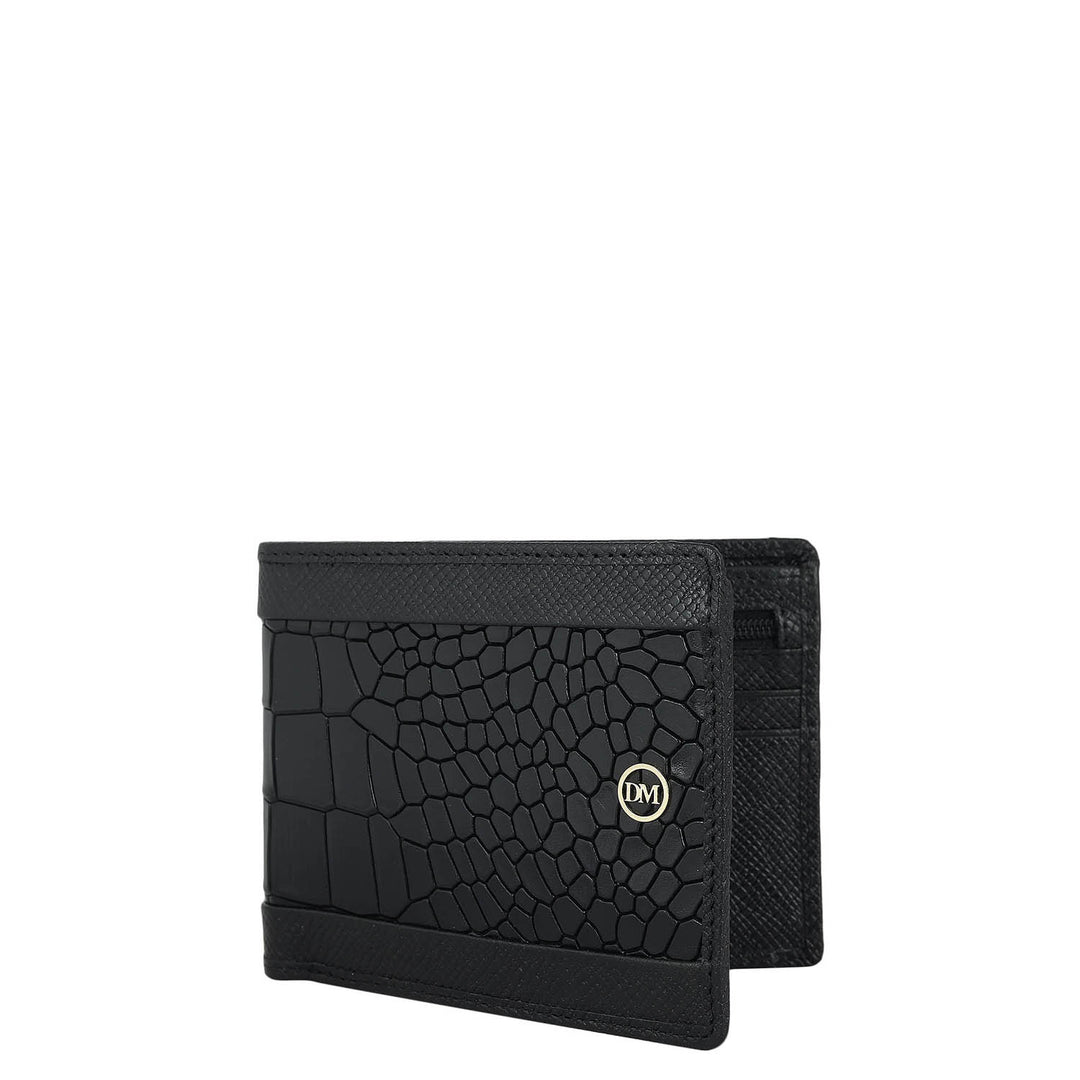 Black Bifold Leather Mens Wallet