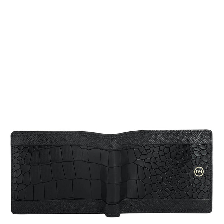 Black Bifold Leather Mens Wallet