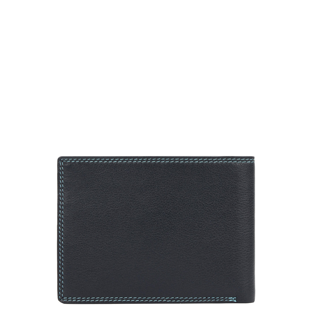 Navy Bifold Leather Mens Wallet