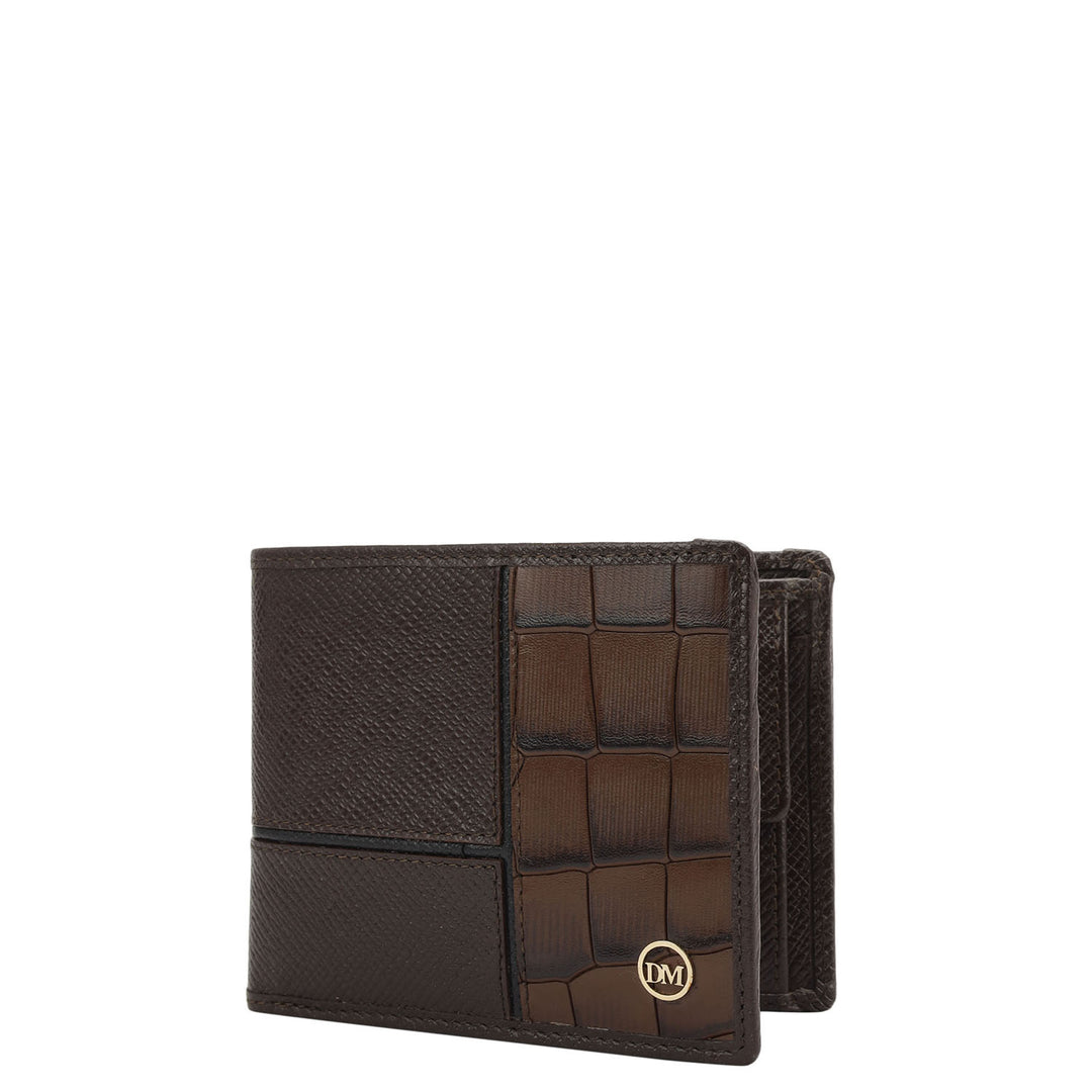 Chocolate Bifold Leather Mens Wallet