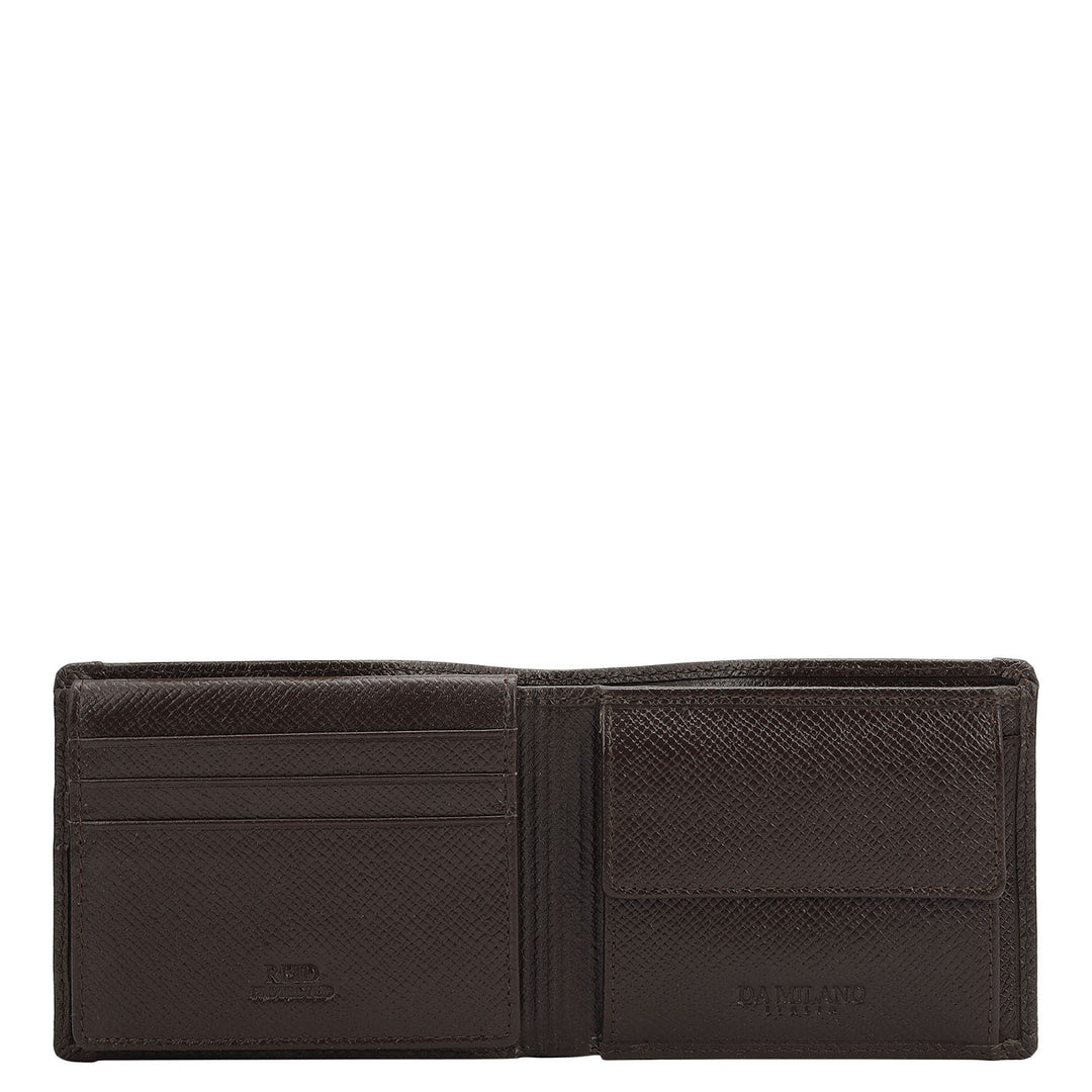 Chocolate Bifold Leather Mens Wallet