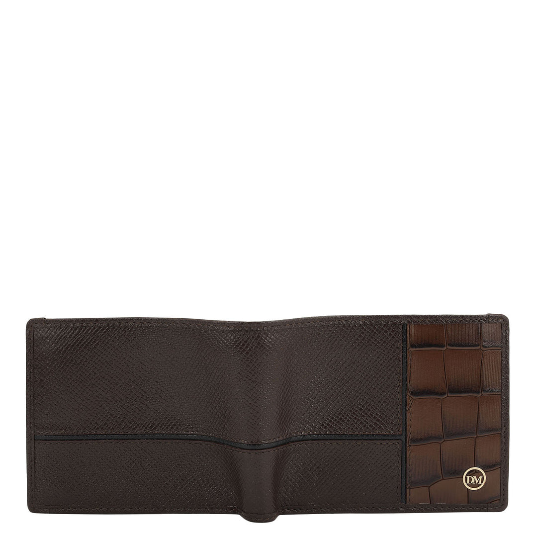 Chocolate Bifold Leather Mens Wallet