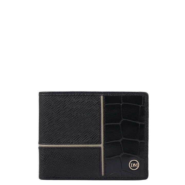 Black Bifold Leather Mens Wallet