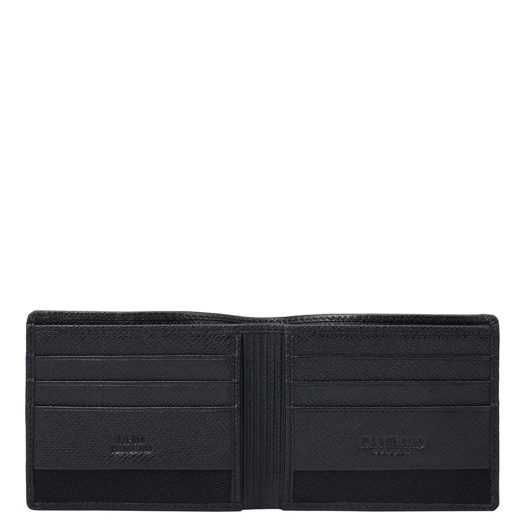 Black Bifold Leather Mens Wallet