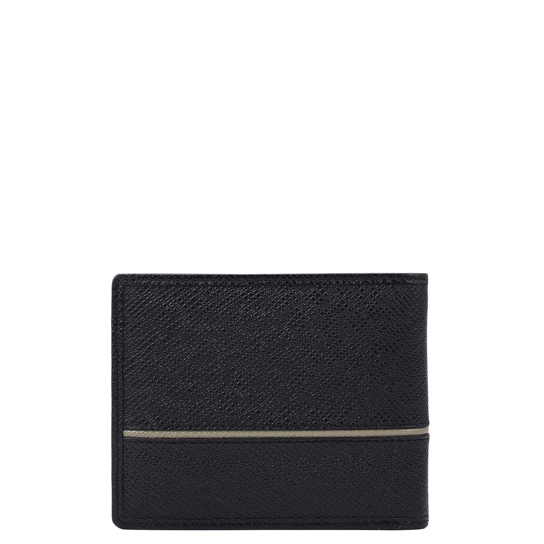 Black Bifold Leather Mens Wallet
