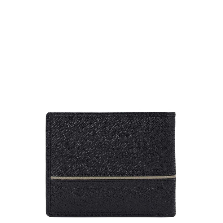 Black Bifold Leather Mens Wallet