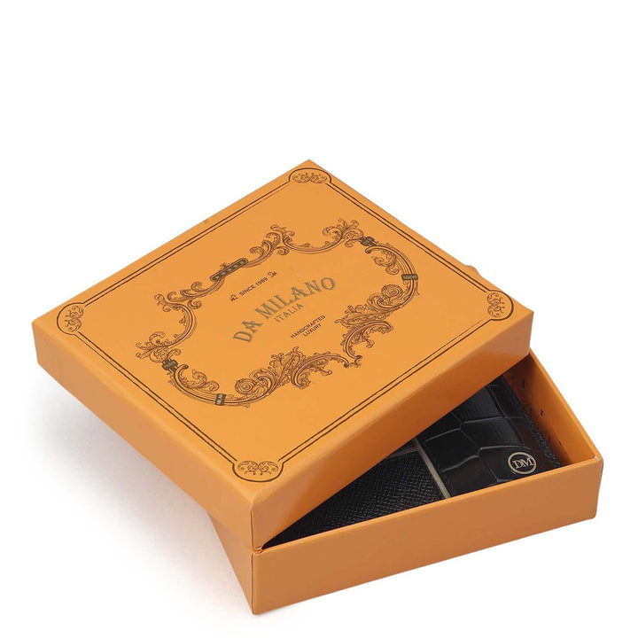 Black Bifold Leather Mens Wallet