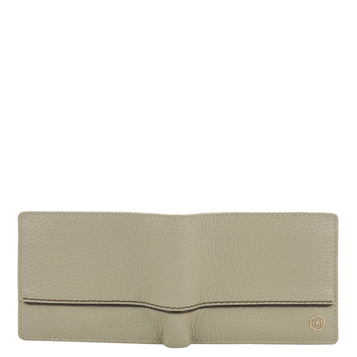 Khaki Bifold Leather Mens Wallet