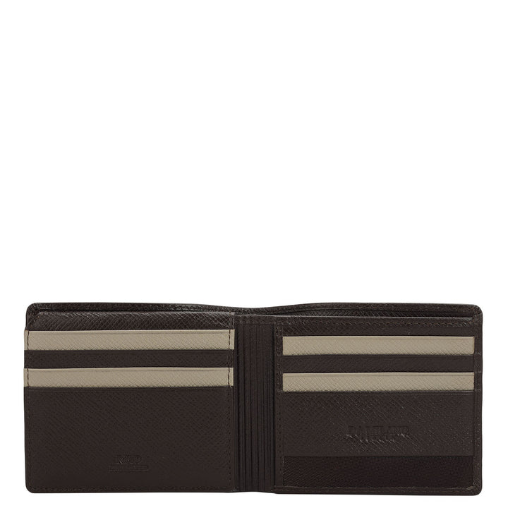 Chocolate Bifold Leather Mens Wallet