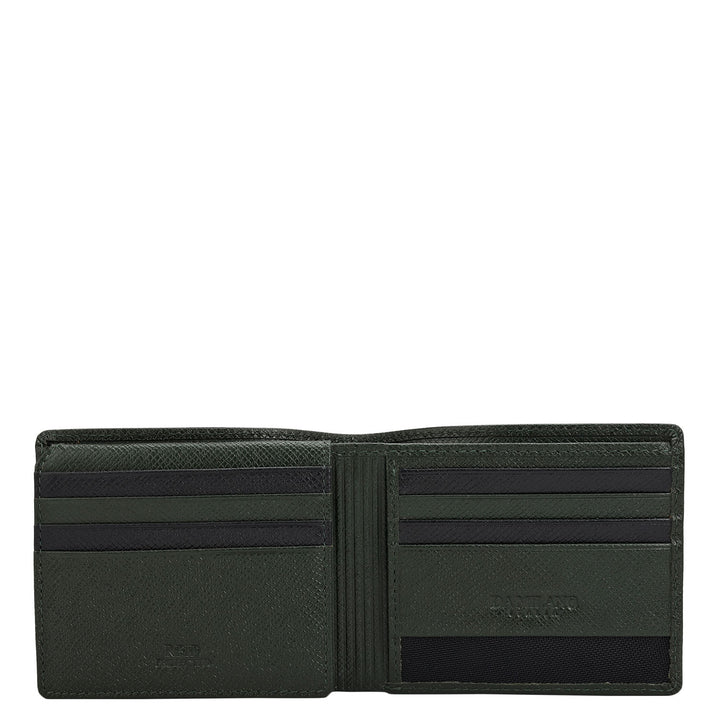 Petrol Green Bifold Leather Mens Wallet