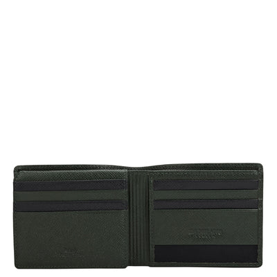 Petrol Green Bifold Leather Mens Wallet