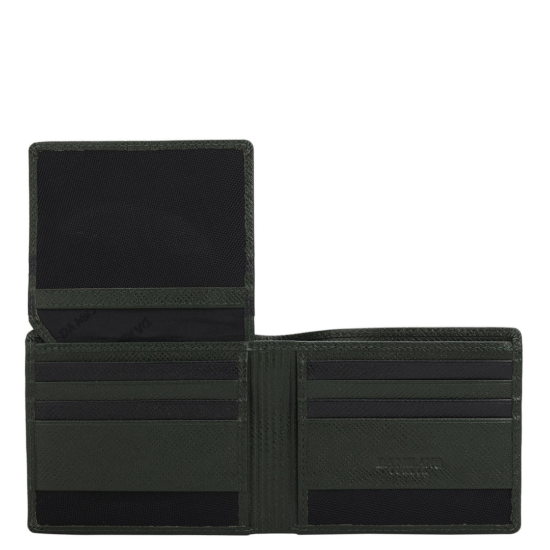 Petrol Green Bifold Leather Mens Wallet