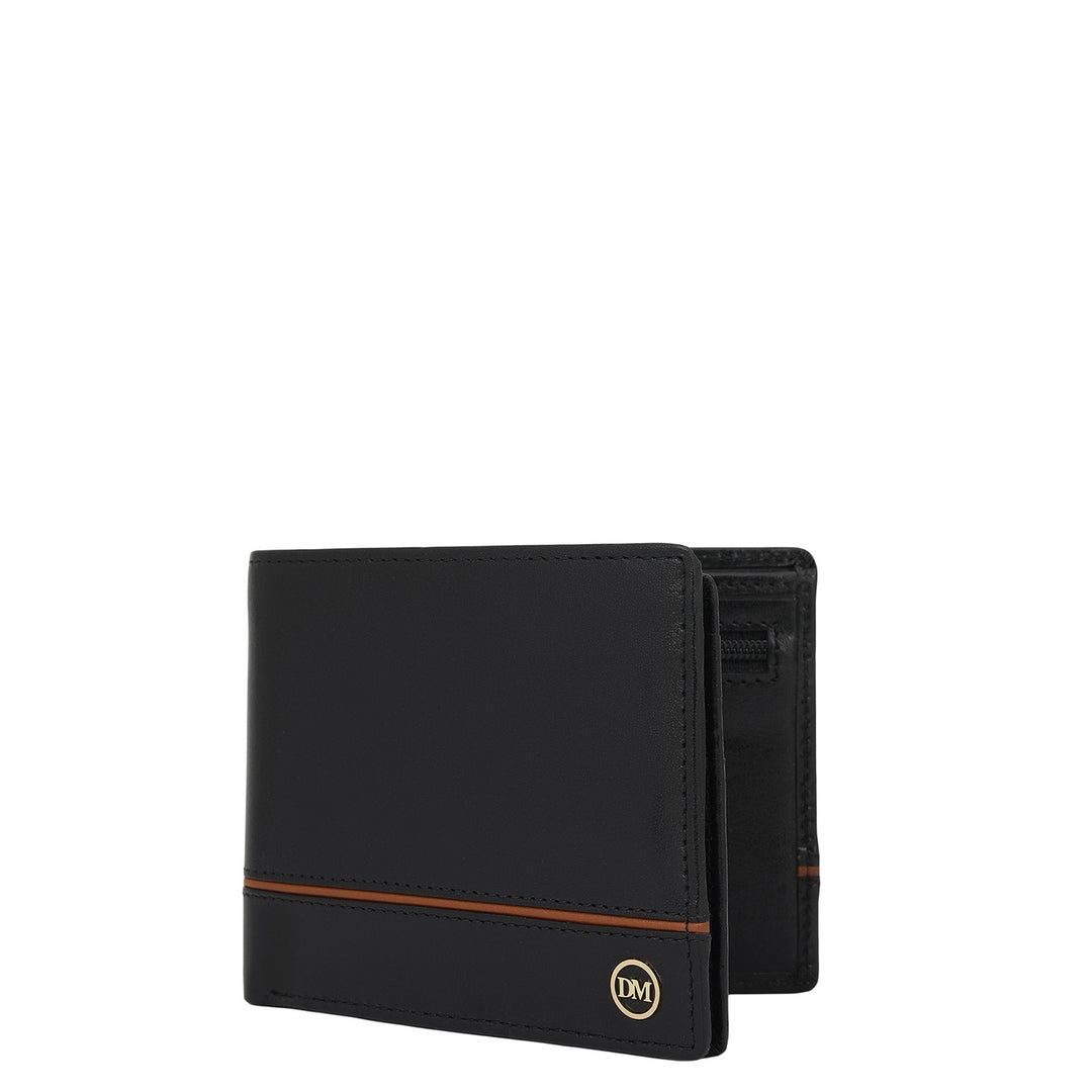 Black Bifold Leather Mens Wallet