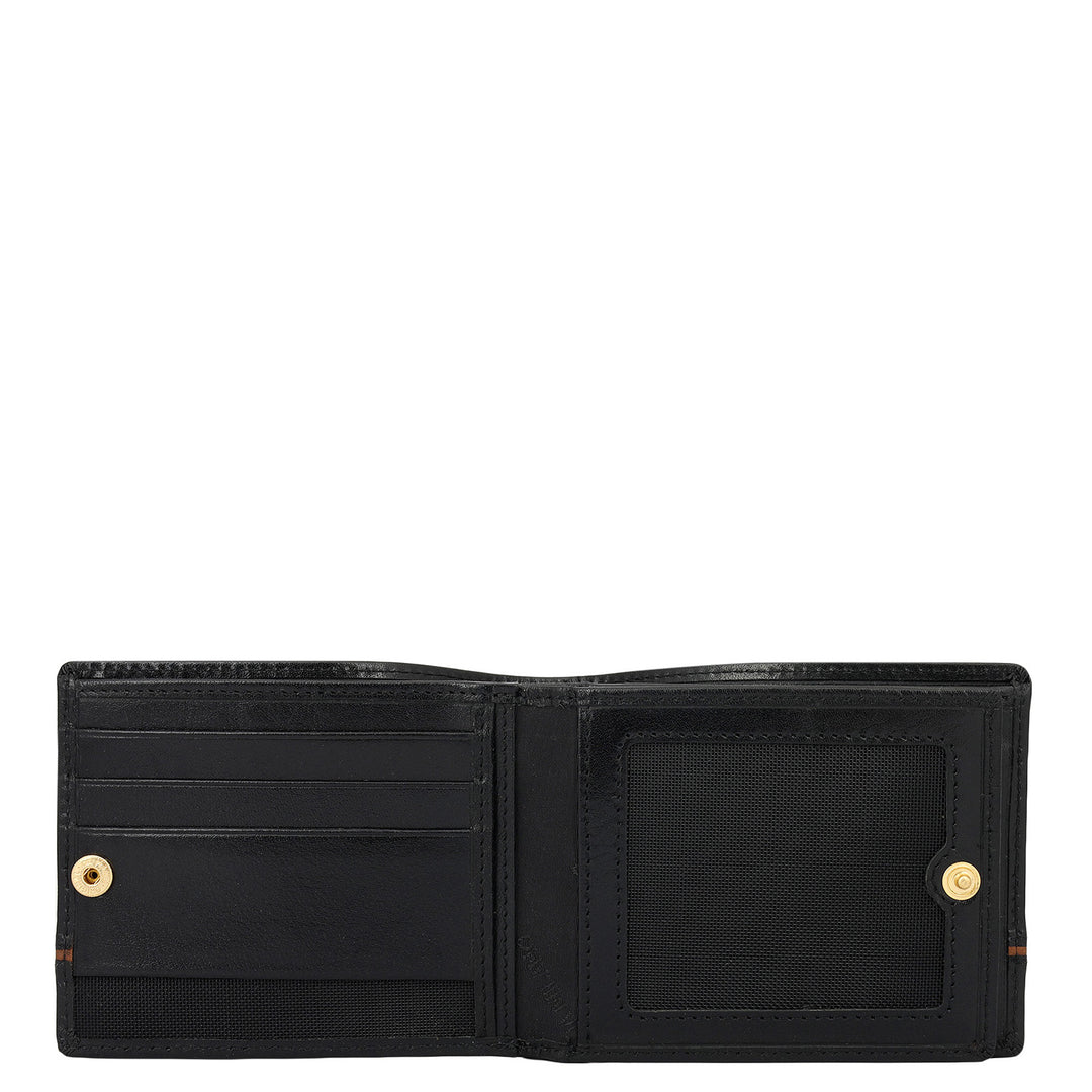 Black Bifold Leather Mens Wallet