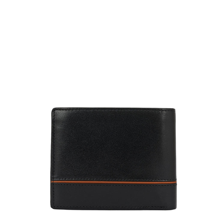 Black Bifold Leather Mens Wallet