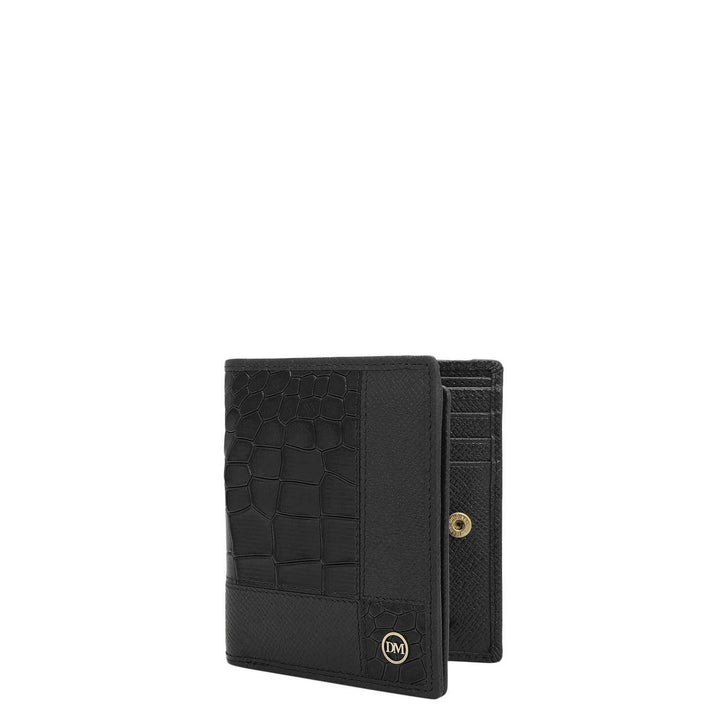 Black Bifold Leather Mens Wallet