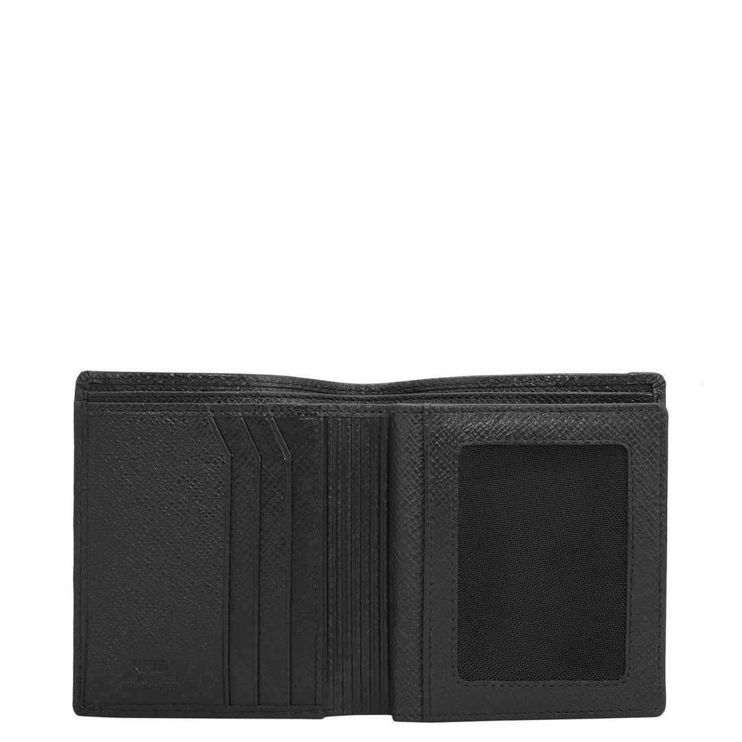 Black Bifold Leather Mens Wallet
